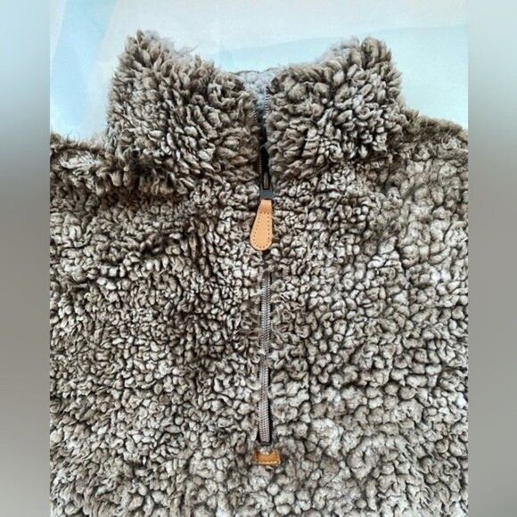 Simply Southern Sherpa Pullover Size Small Brown Soft Fluffy Fuzzy 1/4 Zip - Picture 9 of 10